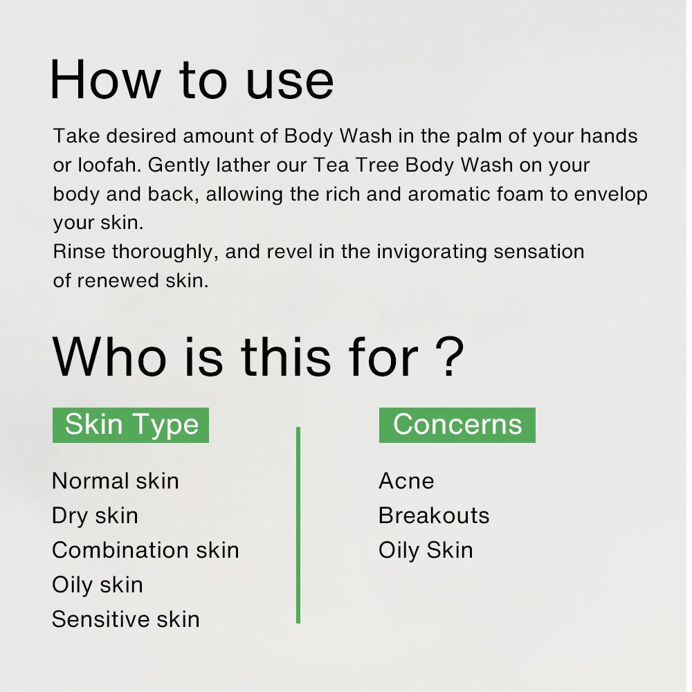 AHA:BHA Acne Clear Body Wash - Terrai Naturals