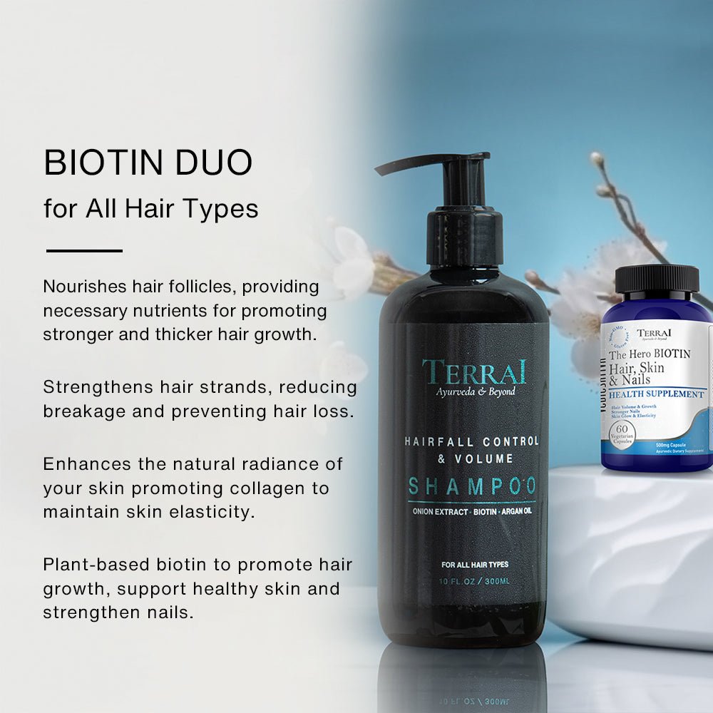 Biotin Duo for Thinning Hair - Terrai Naturals